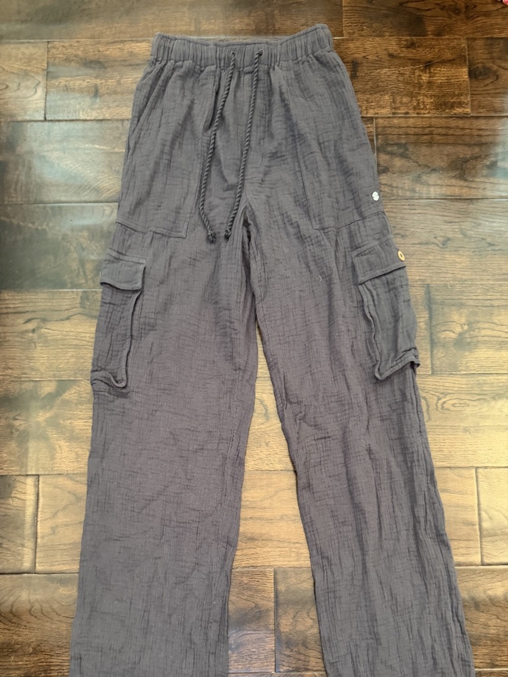 Roxy Double Gauze Wide Leg Cropped Pants